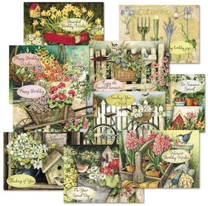 Birthday Greeting Card Set | Susan Winget, 20 Count, 10 Designs, 5" x 7" Folded, Envelopes Included, Holiday, Value Pack Birthday Greeting Card Set | Susan Winget, 20 Count, 10 Designs, 5" x 7" Folded, Envelopes Included, Holiday, Value Pack