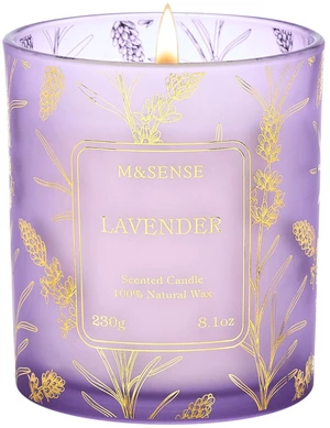 Lavender Soy Candle, 8.1oz Gilded Glass, Sleep Calming Spa Gift | 42H Long Lasting, Non-Toxic, Aromatheraphy Home Fragrance, Reusable Jar Lavender Soy Candle, 8.1oz Gilded Glass, Sleep Calming Spa Gift | 42H Long Lasting, Non-Toxic, Aromatheraphy Home Fragrance, Reusable Jar