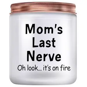 Gifts for Mom from Daughter Son, Mom's Last Nerve Candle, Lavender Scented | Funny Birthday Gifts for Mom Mother Mommy Mama, Christmas Gift for Mom, Mothers Day Gift Moms, 7oz Soy Wax Candle Gifts for Mom from Daughter Son, Mom's Last Nerve Candle, Lavender Scented | Funny Birthday Gifts for Mom Mother Mommy Mama, Christmas Gift for Mom, Mothers Day Gift Moms, 7oz Soy Wax Candle