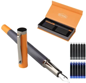 Fountain Pen Set Fine Nib with 12 Ink Cartridges and Ink Refill Converter, Pen Gift Set for Writing Journaling Calligraphy MU-12 Fountain Pen Set Fine Nib with 12 Ink Cartridges and Ink Refill Converter, Pen Gift Set for Writing Journaling Calligraphy MU-12