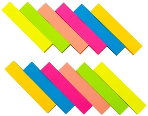 Sticky Notes, 0.6x3 Inch, 1200 Sheets Self-Stick Notes, Easy to Post for School, Office, Notebook, Bright Colors Assorted, 100 Sheets/Pad Sticky Notes, 0.6x3 Inch, 1200 Sheets Self-Stick Notes, Easy to Post for School, Office, Notebook, Bright Colors Assorted, 100 Sheets/Pad