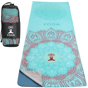 Yoga Towel, Non-Slip Hot Yoga Mat, 74.4 x 27.4 in | Quick-dry yoga mat towel with corner pocket for a stable, portable yoga setup Yoga Towel, Non-Slip Hot Yoga Mat, 74.4 x 27.4 in | Quick-dry yoga mat towel with corner pocket for a stable, portable yoga setup