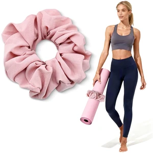 Yoga Mat Scrunchie - Stylish Holder, Durable & Elastic Pink Fabric - Fits All Standard Mats (Mat Not Included) Yoga Mat Scrunchie - Stylish Holder, Durable & Elastic Pink Fabric - Fits All Standard Mats (Mat Not Included)