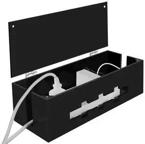 Cable Management Box with Magnetic Lock, Cord Organizer for Desk Cable Management Box with Magnetic Lock, Cord Organizer for Desk