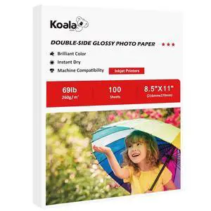 Double Sided Thick Glossy Photo Paper 8.5x11 Inch 69LB 100 Sheets Double Sided Thick Glossy Photo Paper 8.5x11 Inch 69LB 100 Sheets