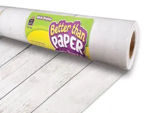 White Shiplap Better Than Paper® Bulletin Board Roll (TCR77498) White Shiplap Better Than Paper® Bulletin Board Roll (TCR77498)