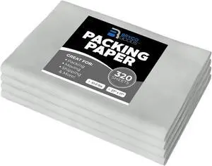 Newsprint Packing Paper Sheets for Moving - 10lb - 320 Sheets of Newspaper Paper - Wrapping and Protecting Fragile Items, Box Filler, Shipping Supplies - 27" x 17" - Made in the USA Newsprint Packing Paper Sheets for Moving - 10lb - 320 Sheets of Newspaper Paper - Wrapping and Protecting Fragile Items, Box Filler, Shipping Supplies - 27" x 17" - Made in the USA