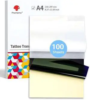 Tattoo Transfer Paper, 100 Sheets, A4 Size Tattoo Stencil Paper Tattoo Transfer Paper, 100 Sheets, A4 Size Tattoo Stencil Paper