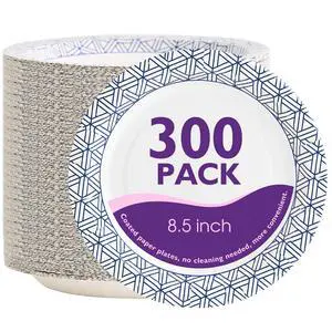 Disposable Paper Plates 8.5 Inch 300 Count Disposable Paper Plates 8.5 Inch 300 Count