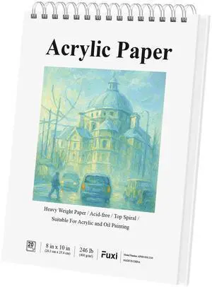 8x10 Sketchbook for Acrylic Paint, 246 lb/ 400gsm Thick Paper for Painting, 20 Sheets(40page) Paint Paper for Acrylic Painting, Drawing & Art Supplies. 8x10 Sketchbook for Acrylic Paint, 246 lb/ 400gsm Thick Paper for Painting, 20 Sheets(40page) Paint Paper for Acrylic Painting, Drawing & Art Supplies.