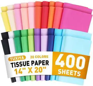 400 Sheets Tissue Paper,20-Color 14"X20" Tissue Paper for Gift Bags 400 Sheets Tissue Paper,20-Color 14"X20" Tissue Paper for Gift Bags