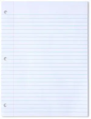Wide Ruled Loose Leaf Binder Paper for School or Office, 10.5" x 8", 100 Sheets, White, 1-Pack Wide Ruled Loose Leaf Binder Paper for School or Office, 10.5" x 8", 100 Sheets, White, 1-Pack