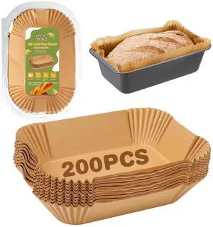 200 PCS Loaf Pan Liners, Nonstick Paper Liners for 9x5 Baking Pan 200 PCS Loaf Pan Liners, Nonstick Paper Liners for 9x5 Baking Pan