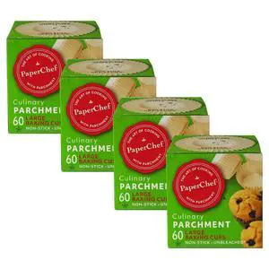 Large Parchment Baking Cups Nonstick Release 60 Count 4 Pack Large Parchment Baking Cups Nonstick Release 60 Count 4 Pack