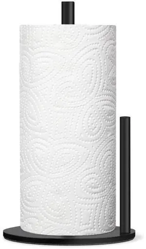 Black Paper Towel Holder, Countertop Paper Towel Holder with Weighted Base Black Paper Towel Holder, Countertop Paper Towel Holder with Weighted Base