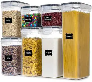 Airtight Food Storage Containers with Lids, 7 PCS Airtight Food Storage Containers with Lids, 7 PCS