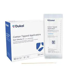 9006-BX Cotton Tipped Applicator, Non-Sterile, 6" (Box of 10bgs of 100)(1000 Applicators) 9006-BX Cotton Tipped Applicator, Non-Sterile, 6" (Box of 10bgs of 100)(1000 Applicators)