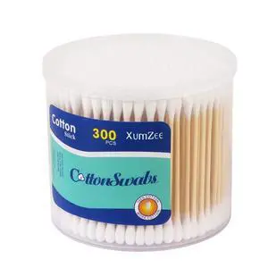 300ct Cotton Swabs with Strong Bamboo Sticks : 100% Pure Natural Cotton,Biodegradable, Chemical Free Cotton Buds 300ct Cotton Swabs with Strong Bamboo Sticks : 100% Pure Natural Cotton,Biodegradable, Chemical Free Cotton Buds