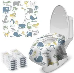 30 Pcs Toilet Seat Covers Disposable for Toddlers & Adults, Extra Large Waterproof, Portable Package for Travel, Kids Potty Training 30 Pcs Toilet Seat Covers Disposable for Toddlers & Adults, Extra Large Waterproof, Portable Package for Travel, Kids Potty Training