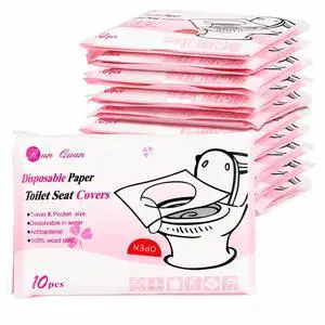 100 Pcs XL Toilet Seat Covers Disposable Flushable Paper for Potty Training | Travel Essentials for Adults & Kids, Perfect for Public Restrooms, Airplanes, Camping, Festivals 100 Pcs XL Toilet Seat Covers Disposable Flushable Paper for Potty Training | Travel Essentials for Adults & Kids, Perfect for Public Restrooms, Airplanes, Camping, Festivals