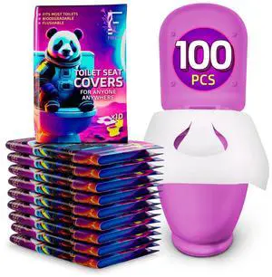 100 Pcs Disposable Toilet Seat Cover - Biodegradable and Flushable Toilet Seat Liners for Public Toilets | Compact One Size Fits All Travel Essentials Toiletries Covers | 100 Pcs Disposable Toilet Seat Cover - Biodegradable and Flushable Toilet Seat Liners for Public Toilets | Compact One Size Fits All Travel Essentials Toiletries Covers |