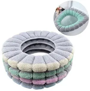 4Pcs Soft Toilet Seat Cover Pads Thicker Warmer Stretchable Washable Cloth Toilet Fits All Oval Toilet Seats 4Pcs Soft Toilet Seat Cover Pads Thicker Warmer Stretchable Washable Cloth Toilet Fits All Oval Toilet Seats