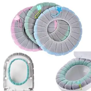 Soft Toilet Seat Cover Pads, Stretchable Washable Toilet Seat Cushion Cover with Handle, Comfortable Toilet Lid Seat Cover, Bathroom Toilet Accessories Set Soft Toilet Seat Cover Pads, Stretchable Washable Toilet Seat Cushion Cover with Handle, Comfortable Toilet Lid Seat Cover, Bathroom Toilet Accessories Set