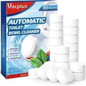 Toilet Bowl Cleaner Tablets, 30 Pack, Auto Bleach, Long-Lasting | New Packaging, Bathroom Tank, Prevent Stains, Deodorizing, Easy Use, Descaling Toilet Bowl Cleaner Tablets, 30 Pack, Auto Bleach, Long-Lasting | New Packaging, Bathroom Tank, Prevent Stains, Deodorizing, Easy Use, Descaling