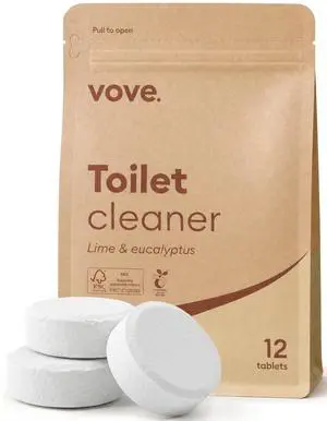 Probiotic Toilet Bowl Cleaner Tablets, 12 Count - Lime & Eucalyptus, Citric Acid + Oxygen Bleach Fizzing Formula, Dissolves Hard Water Stains & Limescale, Plant-Based, Septic Safe, Plastic-Free Probiotic Toilet Bowl Cleaner Tablets, 12 Count - Lime & Eucalyptus, Citric Acid + Oxygen Bleach Fizzing Formula, Dissolves Hard Water Stains & Limescale, Plant-Based, Septic Safe, Plastic-Free