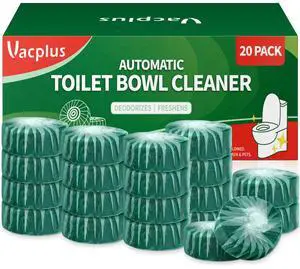 Toilet Bowl Cleaner Tablets, 20 Pack, Auto Cleaning, Long-Lasting | Bathroom Tank, Prevent Stains, Deodorizing, Easy Use, Green Toilet Bowl Cleaner Tablets, 20 Pack, Auto Cleaning, Long-Lasting | Bathroom Tank, Prevent Stains, Deodorizing, Easy Use, Green