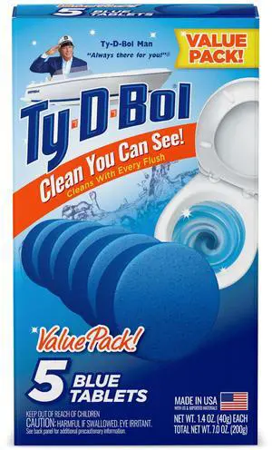 Toilet Bowl Cleaner Tablets, Bleach-Free, 5 Pack | Automatic Drop-In, Removes Hard Water Stains, Removes Limescale, Removes Mineral Buildup Toilet Bowl Cleaner Tablets, Bleach-Free, 5 Pack | Automatic Drop-In, Removes Hard Water Stains, Removes Limescale, Removes Mineral Buildup