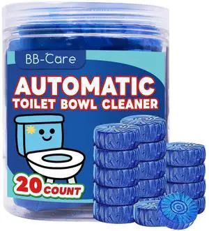 20 Count Automatic Toilet Bowl Cleaner Tablets, Bathroom Cleaning Tablets with Long-Lasting Formula, Toilet Cleaners, Blue 20 Count Automatic Toilet Bowl Cleaner Tablets, Bathroom Cleaning Tablets with Long-Lasting Formula, Toilet Cleaners, Blue