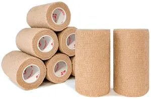 Self Adhesive Cohesive Bandage Wrap 8 Pack 4x5yd Cohesive Tape Beige | Self Adherant Non-Woven Wrap Rolls, Atheletic Tape for Wrist, Ankle, Hand, Leg, Premium-Grade Medical Stretch Wrap Self Adhesive Cohesive Bandage Wrap 8 Pack 4x5yd Cohesive Tape Beige | Self Adherant Non-Woven Wrap Rolls, Atheletic Tape for Wrist, Ankle, Hand, Leg, Premium-Grade Medical Stretch Wrap