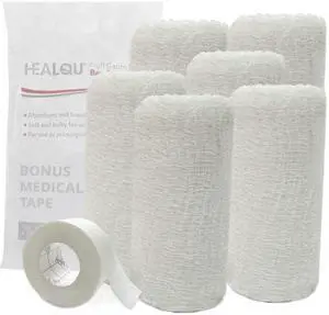 Kerlix Gauze Bandage Rolls - 4 1/2 in x 4.1 Yds, 6 Ply - 6 Single Sterile Pocuhes- Extra Absorbency - Latex Free, Hospital Grade Cotton Fluff Bandage Wrap Krinkle Style - for Wound Care & First Aid Kerlix Gauze Bandage Rolls - 4 1/2 in x 4.1 Yds, 6 Ply - 6 Single Sterile Pocuhes- Extra Absorbency - Latex Free, Hospital Grade Cotton Fluff Bandage Wrap Krinkle Style - for Wound Care & First Aid