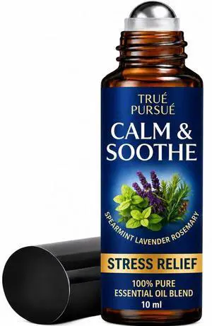 Calm & Stress Relief Frankincense & Lavender Essential Oil Roll On - 10ml | Sleep Roller 100% Pure Aromatherapy Calming Oils for Anxiety, Migraine, Unwind & Tension - Pulse Point Roller Calm & Stress Relief Frankincense & Lavender Essential Oil Roll On - 10ml | Sleep Roller 100% Pure Aromatherapy Calming Oils for Anxiety, Migraine, Unwind & Tension - Pulse Point Roller