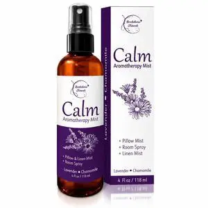 Calm Aromatherapy Mist | Lavender Pillow Spray 4oz | Lavender & Chamomile Essential Oil room, linen & bed spray | Calming scent for Relaxation & Sleep | Paraben-free, made in USA Calm Aromatherapy Mist | Lavender Pillow Spray 4oz | Lavender & Chamomile Essential Oil room, linen & bed spray | Calming scent for Relaxation & Sleep | Paraben-free, made in USA