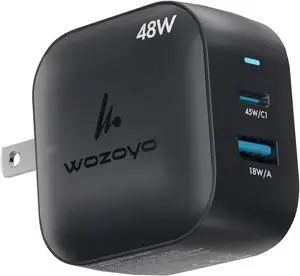 48W GaN Charger Type-C & USB-A Superfast 2.0 Charging, Compatible for iPhone 17/16/16 Pro Max/15 Series/iPad Pro, Smartphones, Tablets and More, PD/PPS/QC 3.0,Compact Foldable Plug 48W GaN Charger Type-C & USB-A Superfast 2.0 Charging, Compatible for iPhone 17/16/16 Pro Max/15 Series/iPad Pro, Smartphones, Tablets and More, PD/PPS/QC 3.0,Compact Foldable Plug