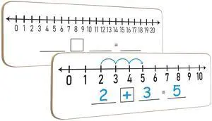 Dry Erase Number Line Board 12x4 Double Sided for Grades 1-2 | 0-10 and 0-20 Math Layouts, Lightweight Personal Lapboard for Classroom, Tutoring and Homeschool Practice, Sturdy Hardboard Dry Erase Number Line Board 12x4 Double Sided for Grades 1-2 | 0-10 and 0-20 Math Layouts, Lightweight Personal Lapboard for Classroom, Tutoring and Homeschool Practice, Sturdy Hardboard