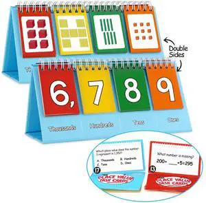 Student Place Value Flip Chart - Math Manipulatives K-3 for Elementary Classroom - Double-Sided with Whole Numbers and Base Ten Blocks Student Place Value Flip Chart - Math Manipulatives K-3 for Elementary Classroom - Double-Sided with Whole Numbers and Base Ten Blocks