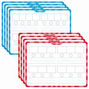 8 Packs Phonemic Awareness Dry Erase Board, Double Sided Dry Erase Board Writable and Erasable Phonics Learning White Board for Kids, Students, Classroom and Home (Each Measures 12 x 9) 8 Packs Phonemic Awareness Dry Erase Board, Double Sided Dry Erase Board Writable and Erasable Phonics Learning White Board for Kids, Students, Classroom and Home (Each Measures 12 x 9)