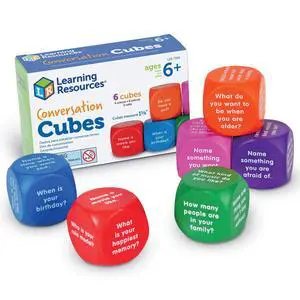 Conversation Cubes -Ages 6+, Foam Cubes for Social Emotional Learning, School Counselor Supplies, Speech Therapy Toys, Ice Breaker Cubes,Teacher Must Haves, 6 Pieces Conversation Cubes -Ages 6+, Foam Cubes for Social Emotional Learning, School Counselor Supplies, Speech Therapy Toys, Ice Breaker Cubes,Teacher Must Haves, 6 Pieces