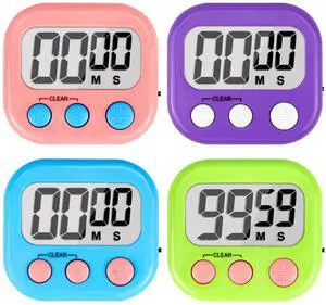 Digital Timer for Kids Teacher Supplies Classroom Timer for Study Learning Management Kitchen Work Exercise-4Pack Pink Blue Green Purple Digital Timer for Kids Teacher Supplies Classroom Timer for Study Learning Management Kitchen Work Exercise-4Pack Pink Blue Green Purple