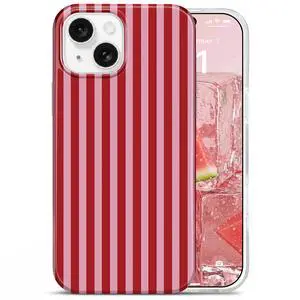 for iPhone 14 Plus Cute Red Striped Soft Phone Case | Soft TPU Thin Slim Shockproof Protective Aesthetic Kawaii Summer Simple Cases for Women Girls, Red Stripes for iPhone 14 Plus Cute Red Striped Soft Phone Case | Soft TPU Thin Slim Shockproof Protective Aesthetic Kawaii Summer Simple Cases for Women Girls, Red Stripes