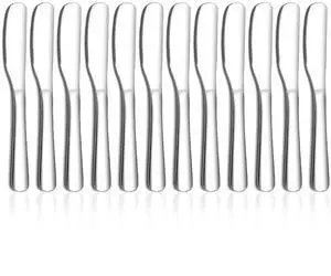 Stainless Steel Butter Knife, Butter Spreader, Butter Knives, Butter Spreader Knife for Kitchen Restaurant Party, Kitchen Gadgets, Set of 12 Stainless Steel Butter Knife, Butter Spreader, Butter Knives, Butter Spreader Knife for Kitchen Restaurant Party, Kitchen Gadgets, Set of 12