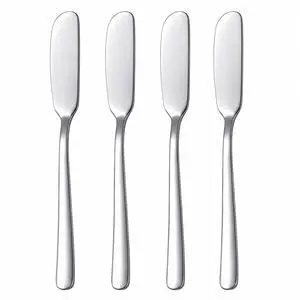 4 Pack Stainless Steel Butter Spreader Knives Jam Cream Spread Utensils | 6.46in Cheese Spreaders Silver, Ideal for Jam Cream Peanut Butter for Breakfast Home Kitchen Use,Silver 4 Pack Stainless Steel Butter Spreader Knives Jam Cream Spread Utensils | 6.46in Cheese Spreaders Silver, Ideal for Jam Cream Peanut Butter for Breakfast Home Kitchen Use,Silver