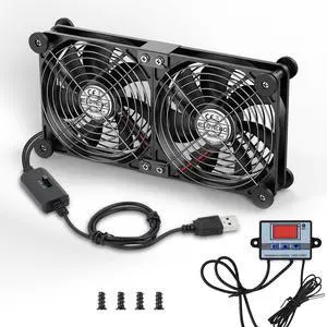 120mm Dual USB Computer Cooling Fan | Temperature Controller 120mm Dual USB Computer Cooling Fan | Temperature Controller