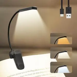 Rechargeable 20 LED Book Light for Reading in Bed | Energy Saving with Extended 60Hrs Runtime, 15-Level Stepless Dimming, Flexible Lightweight Clip on Light for Studying, Travel, Black Rechargeable 20 LED Book Light for Reading in Bed | Energy Saving with Extended 60Hrs Runtime, 15-Level Stepless Dimming, Flexible Lightweight Clip on Light for Studying, Travel, Black