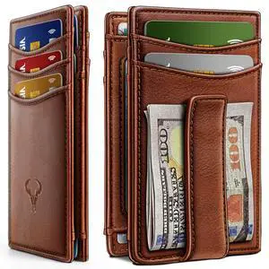 Magnetic Slim Leather Pocket Wallet Money Clip For Men 12Cards | RFID Blocking | Easy Access | Gift Boxed Magnetic Slim Leather Pocket Wallet Money Clip For Men 12Cards | RFID Blocking | Easy Access | Gift Boxed