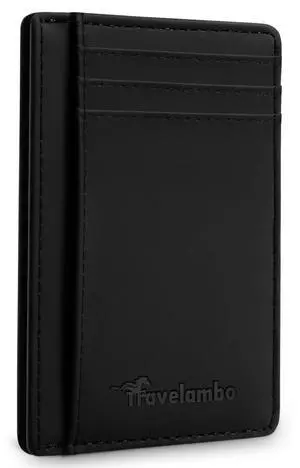 Slim Wallet Front Pocket Minimalist Leather RFID Blocking Medium Size Slim Wallet Front Pocket Minimalist Leather RFID Blocking Medium Size