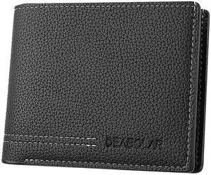Men Wallet Black PU Material 4 Card Holder 2 Money Pockets 1 Clear Window Suitable for Gifts without RFID Slim Small for Traveling Men Wallet Black PU Material 4 Card Holder 2 Money Pockets 1 Clear Window Suitable for Gifts without RFID Slim Small for Traveling